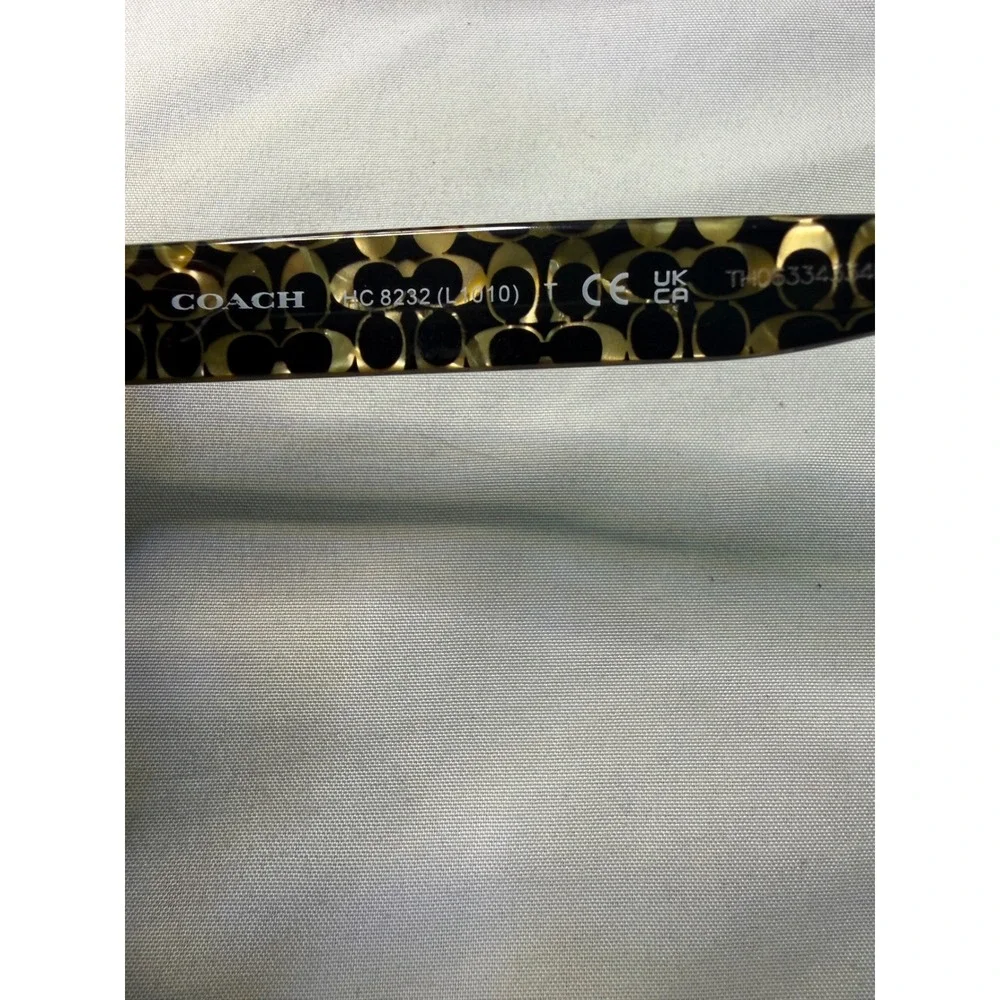 Coach Dark Tortoise Square Sunglasses Signature C Logo Prescription Lenses
